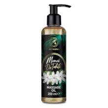 Massage Oil Monoi de Tahiti 200ml - Body Oil with Coconut - Jojoba - Almond - Grapeseed - Peach Kernel Oils & Gardenia Flowers Extract - Aromatherapy