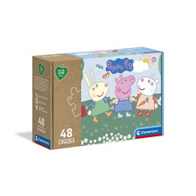 25269 Batman Play for Future-Peppa Pig-3 x 48 Pieces-Jigsaw Kids Age 4-100% Recycled Materials-Made in Italy, Cartoon Puzzles, Multicoloured