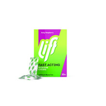 Lift Raspberry Glucose Chewables - Fast-Acting, Individually Wrapped Energy Tablets, 6 Pack of 20