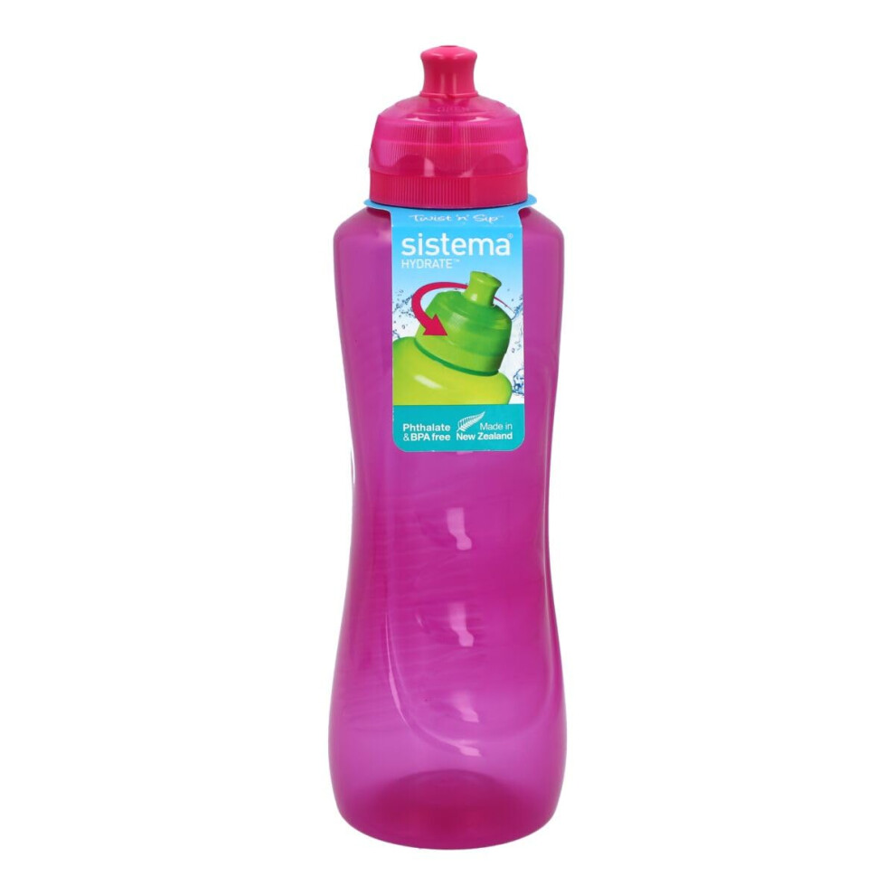 Twist 'n' Sip Squeeze Sports Water Bottle | Leakproof Water Bottle | 800 ml | BPA-Free | Assorted Colours