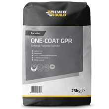 One Coat General Purpose Render, Grey, 25 kg