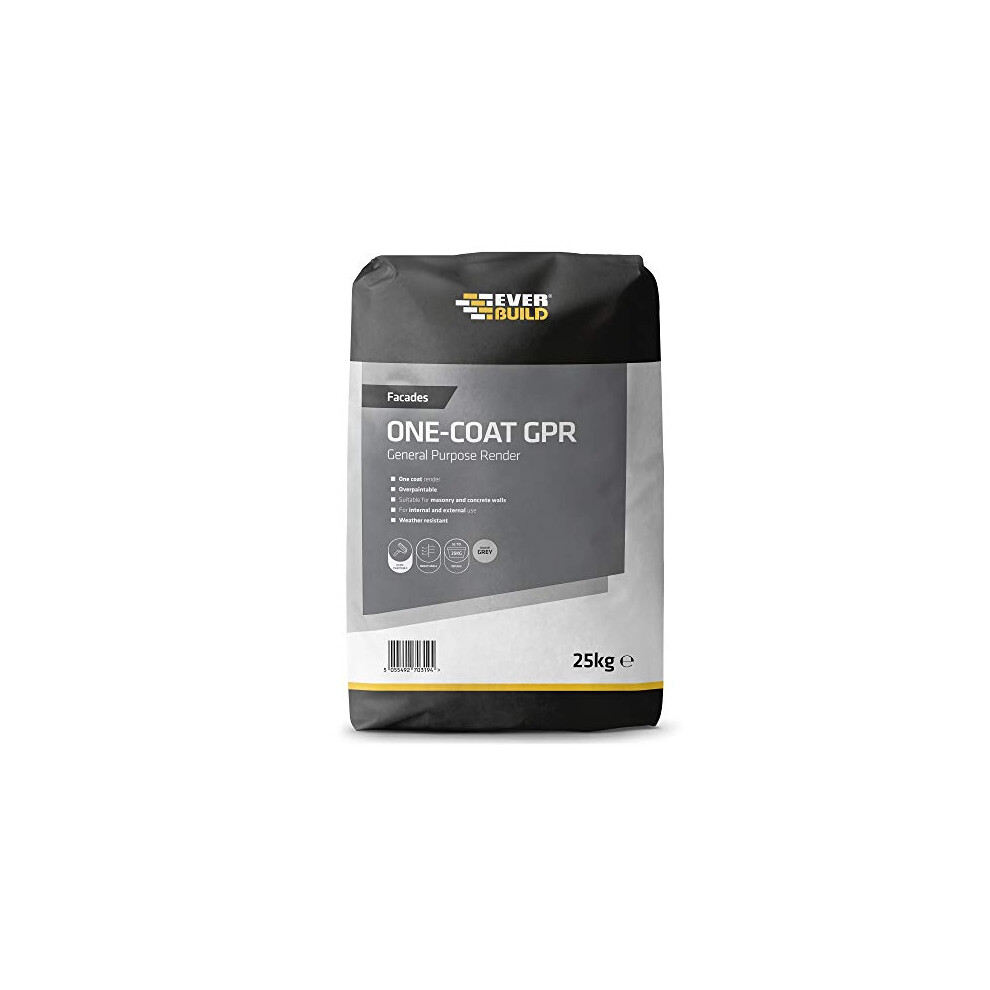 One Coat General Purpose Render, Grey, 25 Kg