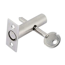 Door Bolts,Security Dead Door Bolts, Stainless Steel, with Strong Iron Star Key& 3 Lock Buckle (Pack of 1)