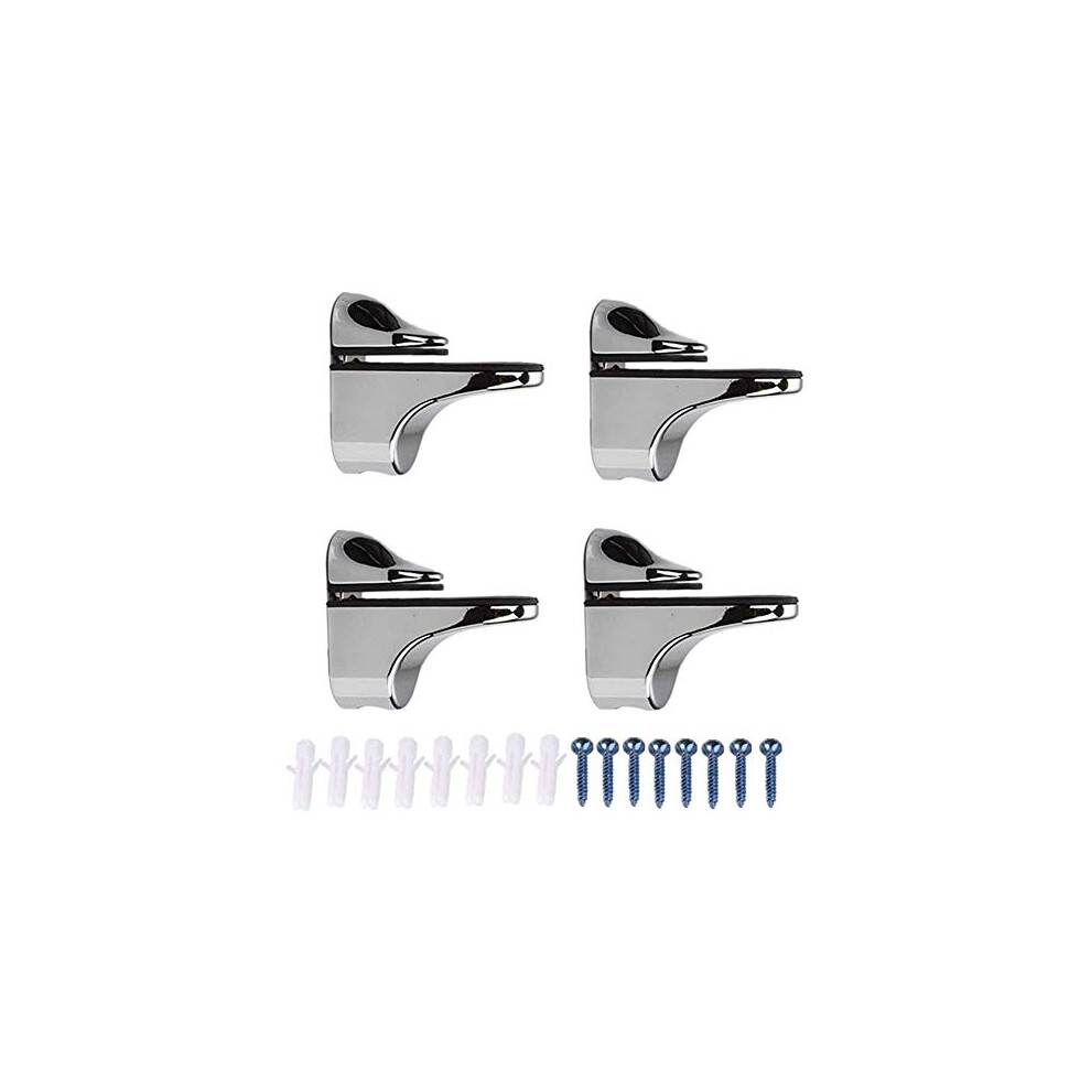 4Pcs Glass Shelf Bracket Adjustable Glass Shelf Bracket for 3-20mm Thickness Shelf Glass Shelf Support Adjustable Shelf Bracket