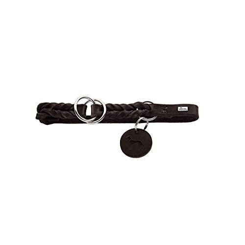 Hunter SOLID EDUCATION training collar for dogs, leather, soft, non-slip, 60 (L), dark brown 2