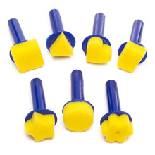 FE293 Sponge Paint Dabbers - Pack of 8, Kids Paint Brushes, Painting Supplies, Childrens Art Supplies,Yellow