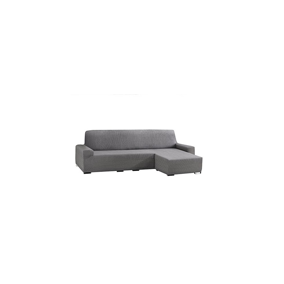 Aquiles Bi-Elastic Chaise Longue Short Arm Right, Polyester-Cotton, grey, 43 x 37 x 14 cm