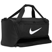 Nike Unisex Brasilia 9.5 Sporttasche (Mittel, 60L), Schwarz/Schwarz/Weiß, MISC