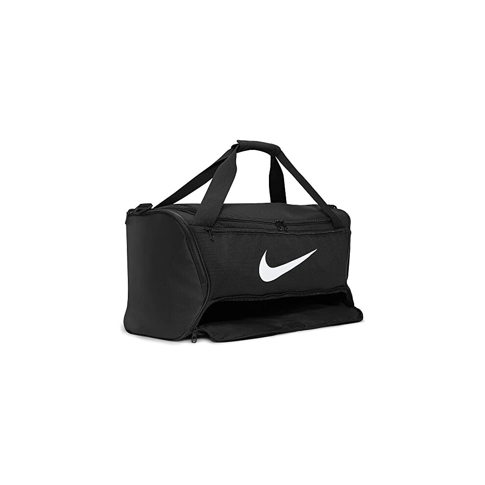 DH7710-010 NK BRSLA M DUFF - 9.5 (60L) Sports backpack Unisex Adult BLACK/BLACK/WHITE Size 1SIZE
