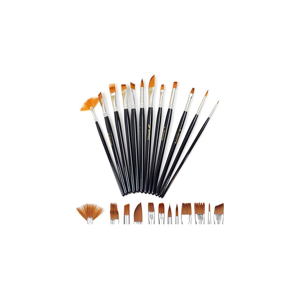 Paint Brushes Set Gouache Acrylic Paint Professional Artist Paint Set Nylon Hair Watercolor Oil Painting Brush Pen 12pcs