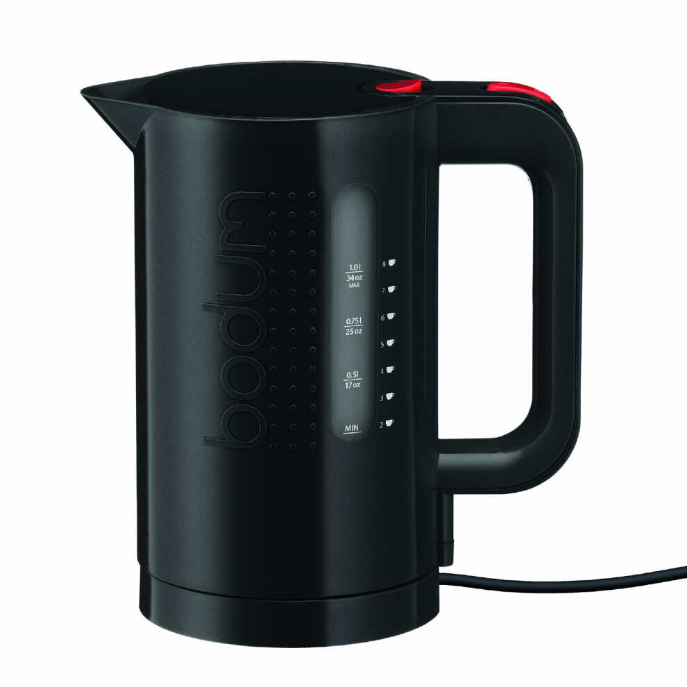 Bistro Electric Water Kettle, 1.0 Litre, 1300 Watt, Black, 11452-01UK