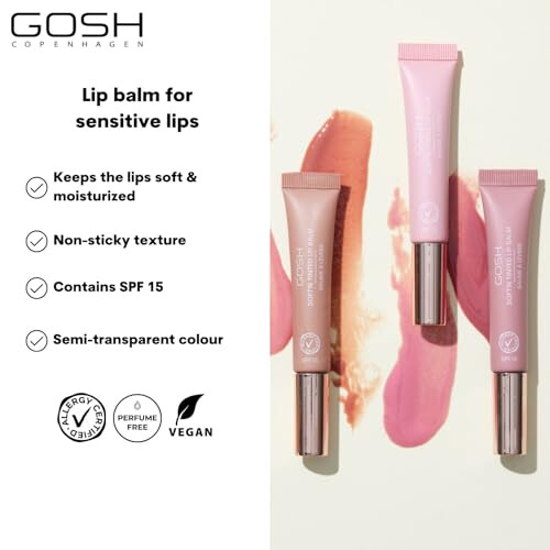 Baume à lèvres teinté - GOSH - 006 Berry - SPF 15 - Vegan - Hydratation optimale 1
