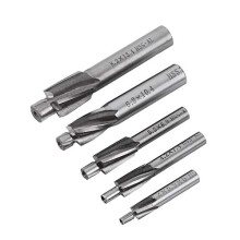 CNC Cutter Bit,5pcs Countersink End Mill Cutter Slot Drill Bits Tool M3-M8 4 Flutes HSS-AL,High toughness,Abrasion resistance,High-speed