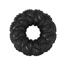 Max Strength Natural Rubber Braided Dental Dog Ring Chew Toy, Beef Flavour, Medium, for Dogs up to 16kg