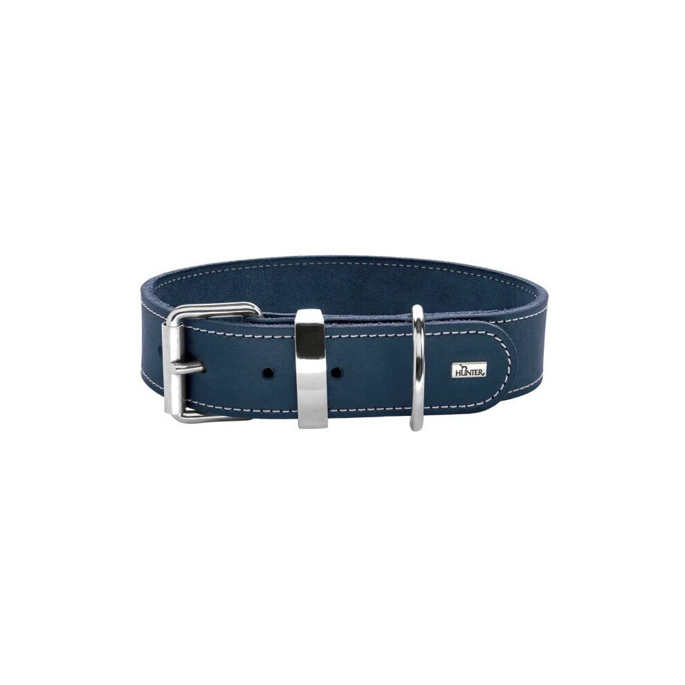 AALBORG SPECIAL Dog Collar Leather Durable Comfortable 55 (M) Dark Blue