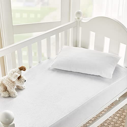 Mattress Protector Waterproof and Breathable White Cot (70 x 140 cm) 1