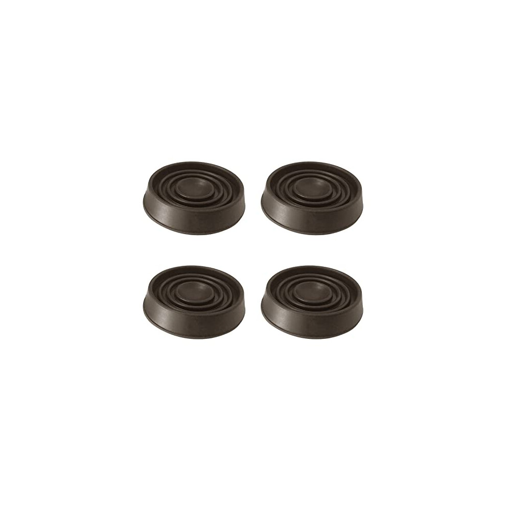 4 Pcs Caster Cups Bed Stoppers Rubber Feet Pads for All Floors & Wheels of Furniture, Sofas, Chairs(Brown)