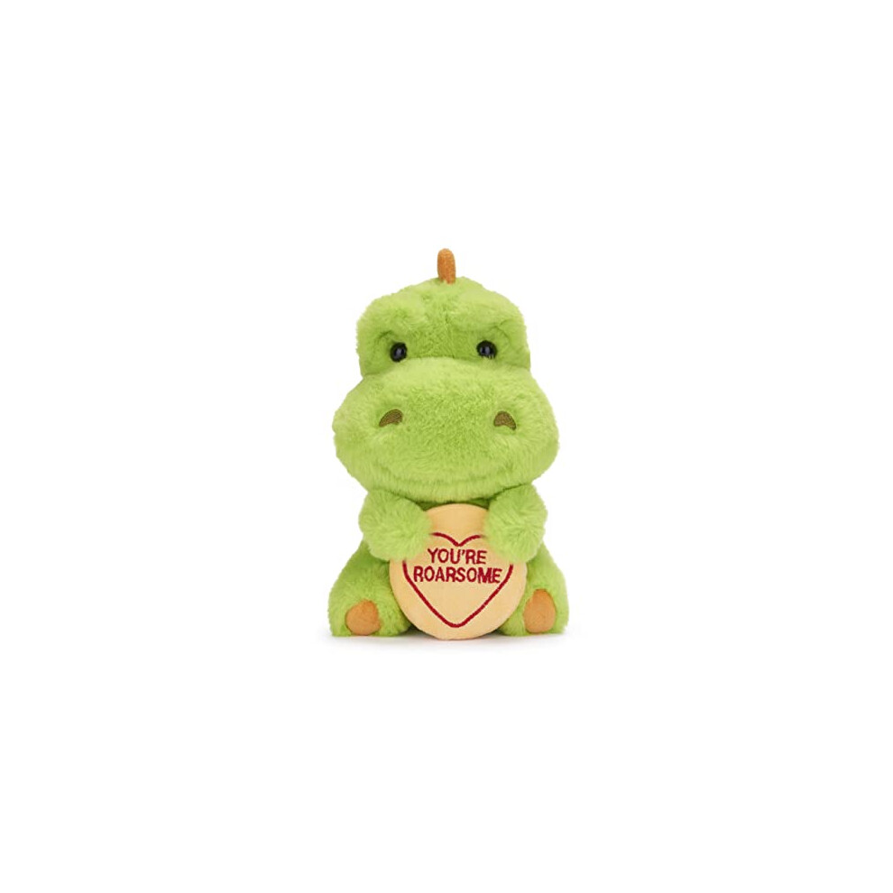 Swizzels Love Hearts Danny the Dinosaur 'You're Roarsome' Plush Soft Toy 20CM