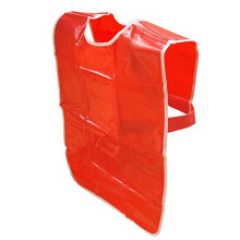 Waterproof PVC Red Apron for Children Messy Play Baking & Painting Large 71cm x 66cm by BCreative