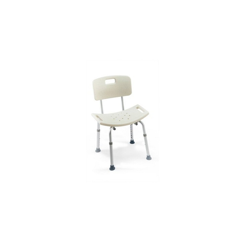 Nrs Healthcare Shower Chair / Stool With Back Rest - Height Adjustable