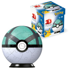 Pokemon Pokeball Net Ball 3D Jigsaw Puzzle for Adults and Kids Age 6 Years Up - 54 Pieces - No Glue Required