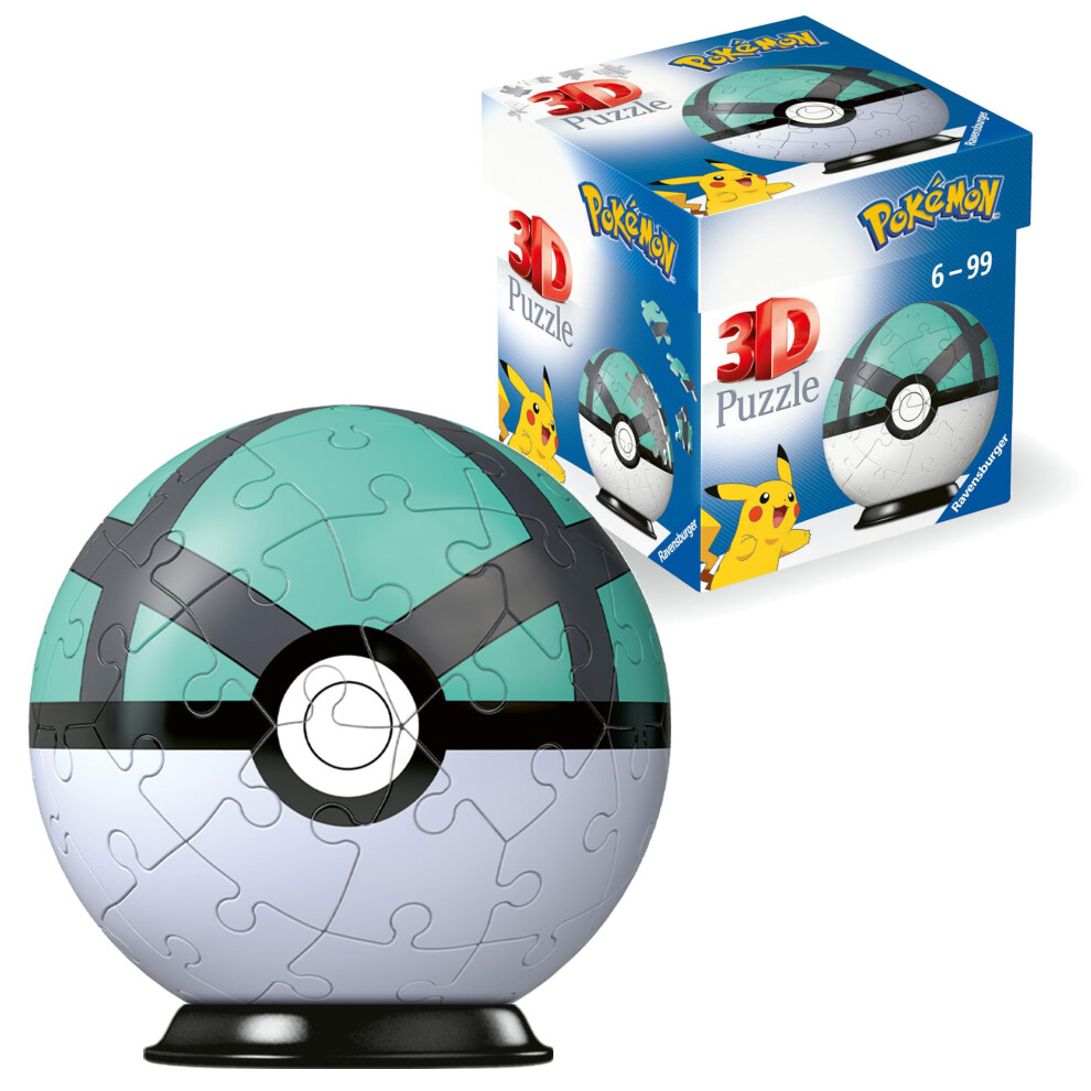 Pokemon Pokeball Net Ball 3D Jigsaw Puzzle for Adults and Kids Age 6 Years Up - 54 Pieces - No Glue Required