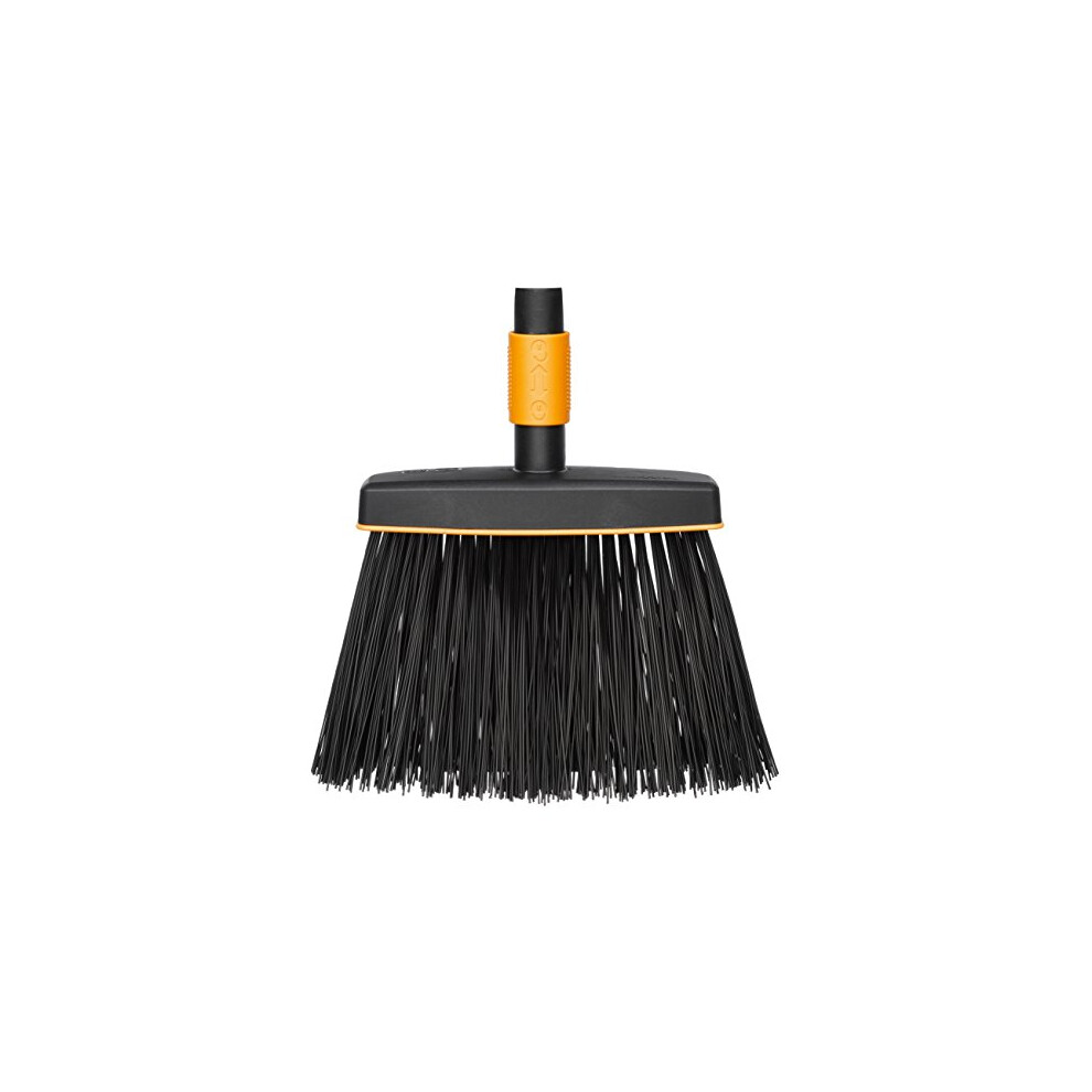 QuikFit Sweeping Broom, broom head, Width: 26 cm, Synthetic bristles, Black/Orange, 1001415