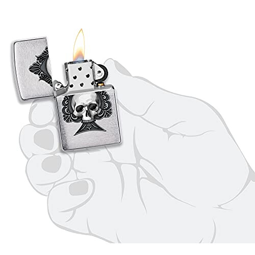Zippo Lighter, Metal, Brushed Chrome, One Size 1