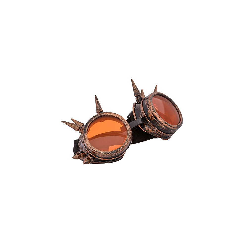 Welding Cyber Goggles Steampunk Welding Goth Cosplay Protective Glasses Cosplay Goth Antique Victorian With Spikes - 5060431227785
