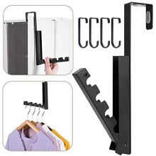 Clothes Rack Hangers, Folding Clothes Hook, Folding Coat Hanger Wall Mounted, Contains 4 Hooks, Used to Hang Clothes, Bags, Scarves and Christmas