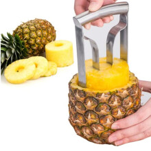 Stainless Steel Pineapple Corer,Upgraded, Reinforced, Thicker BladePeeler Premium Pineapple Cutter Corer Fruit Slicer Kitchen Tool