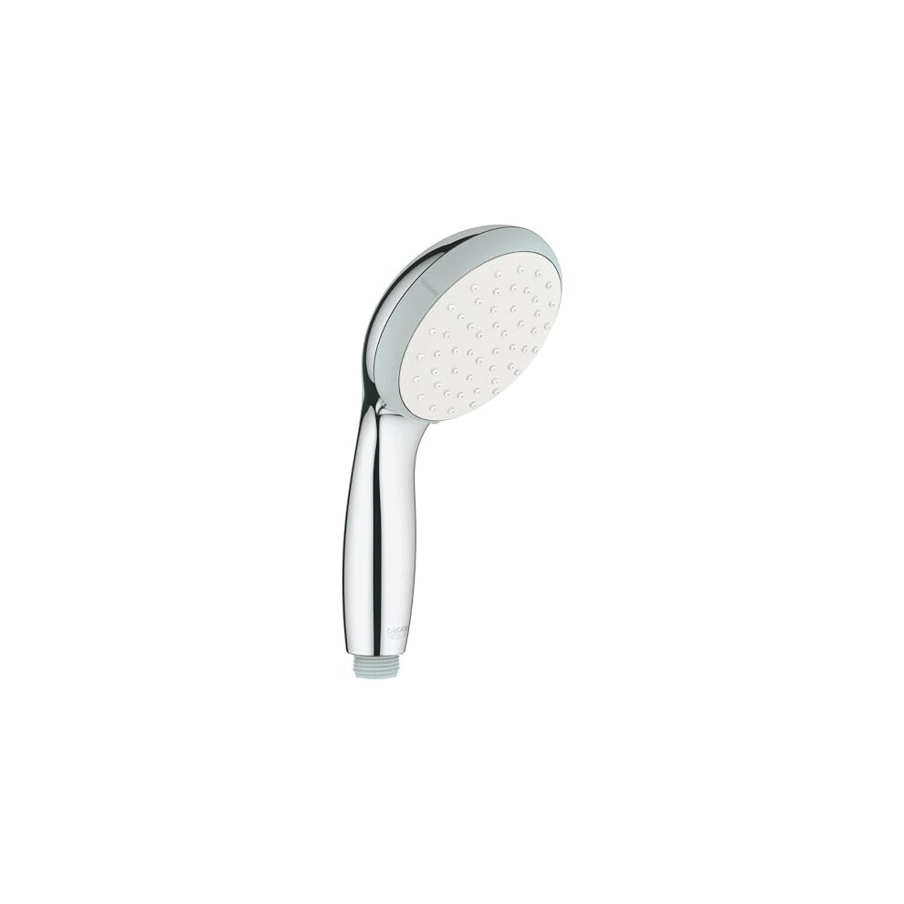 Vitalio Go 100 - Hand Shower (Rain 1 Spray Pattern, Anti-Limescale System, Universal Mounting System, Silicone Ring, Durable Sparkling Sheen, Min.