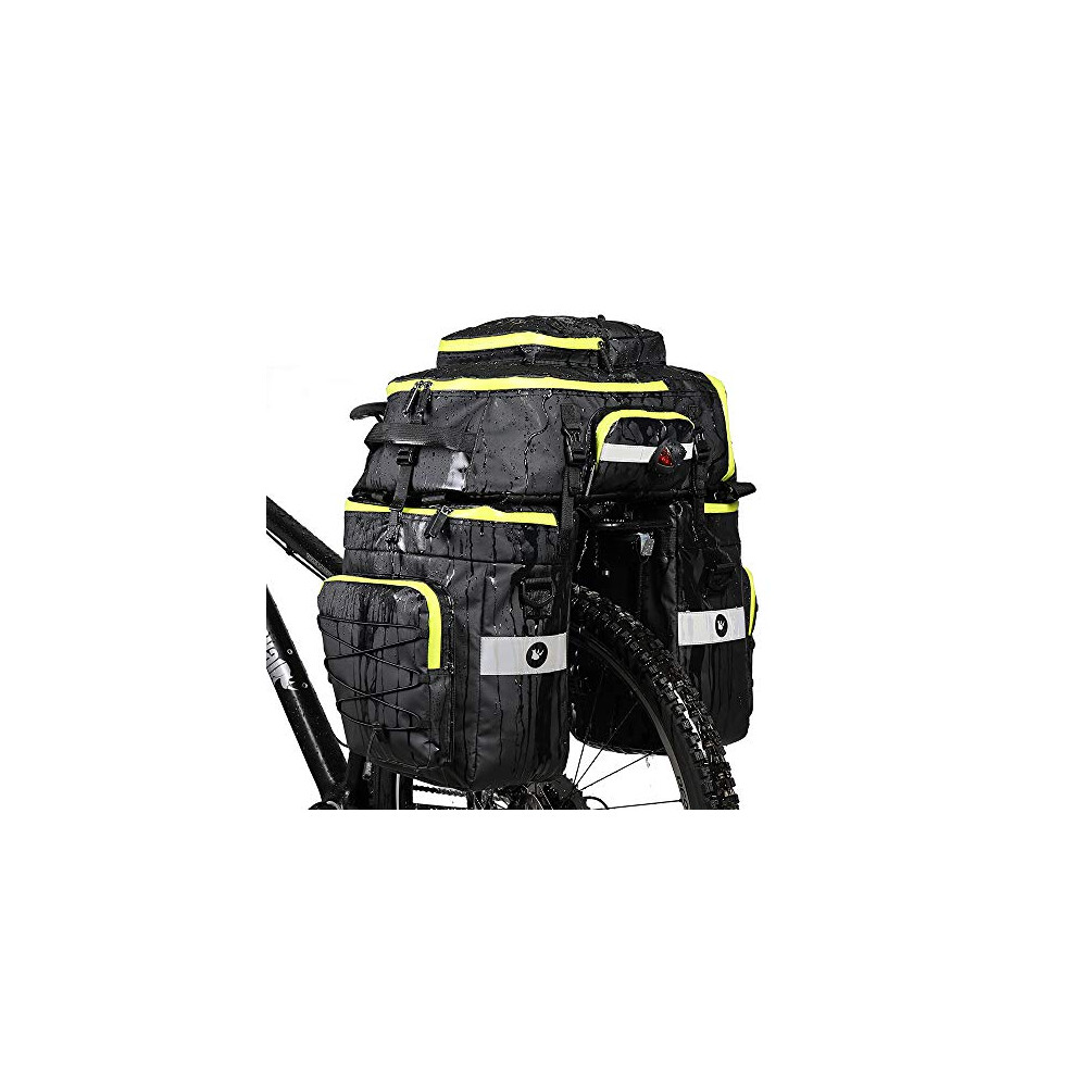 Photos - Bike Bag 3-in-1 Bike Rear Rack Bag Large Back Pannier Bags for Bicycle 75L Multifunctional Big Seat Trunk Bag for Bike Cycling Tourin