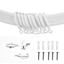 6 Meter Plastic Curtain Track Glider Rail For Straight And Bay Windows