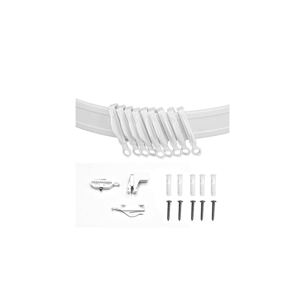 6 Meter Plastic Curtain Track Glider Rail For Straight And Bay Windows