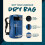 Waterproof Backpack with Roll-Top Closure, Front Pocket, Cushioned Back Panel & Phone Case (Blue, 35L) 3