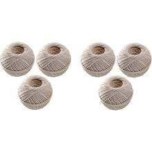 KARRMA | White Cotton String Ball 60M Per Roll - Kitchen Cooking String for Meat and Making Sausage - Cotton String for Handmade Wall Hanging Art &