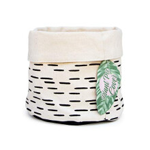 Plant Pot Cover, Cotton, Cream, 18 x 17 x 18 cm