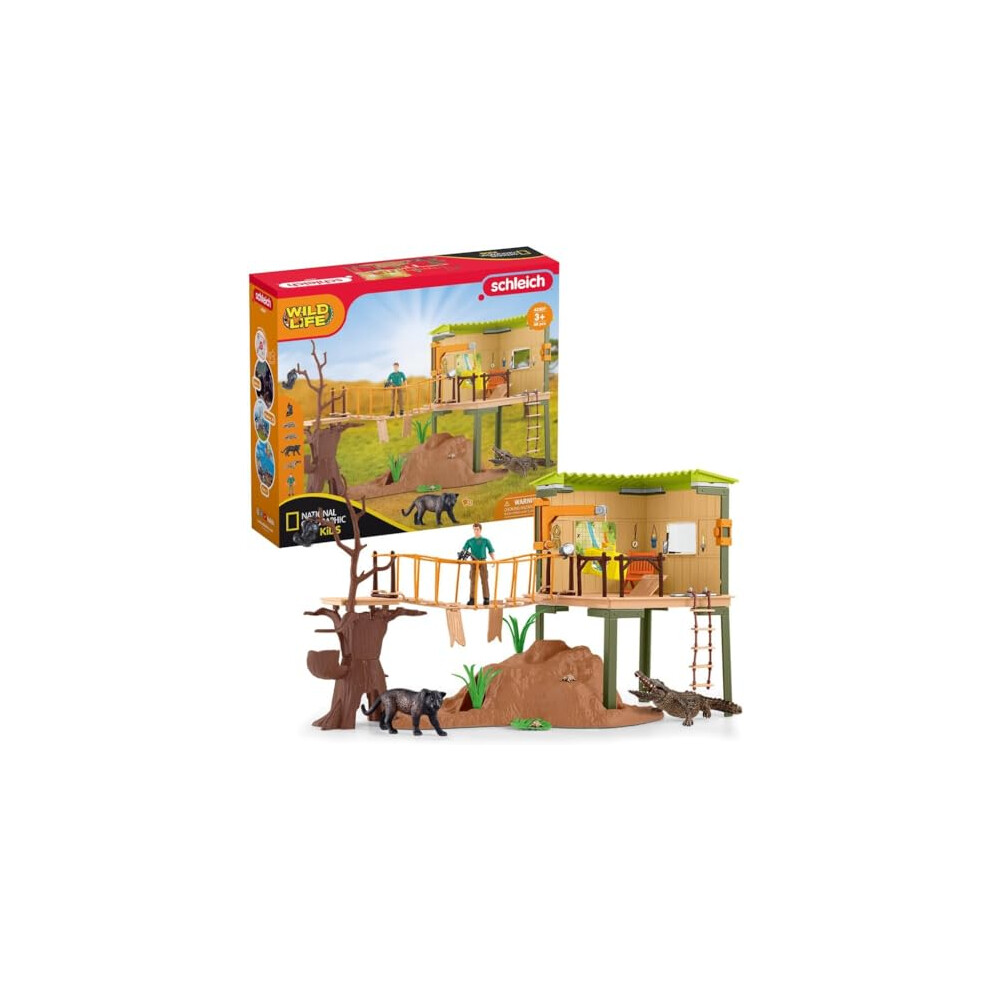 WILD LIFE â Special Edition 68-Piece NatGeo Safari Animal Playset with Ranger and Animal Figures, Detailed and Immersive Wild Life Toys for Kids