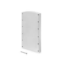 7085025 Lateral assembly supplement for Emuca's pull down hanging wardrobe rail, metallic grey, Set of 2 pcs