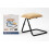 Adjustable Footstool, Beige Chenille Fabric Beige Chenille Fabric / Black Frame 1