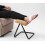 Adjustable Footstool, Beige Chenille Fabric Beige Chenille Fabric / Black Frame 2