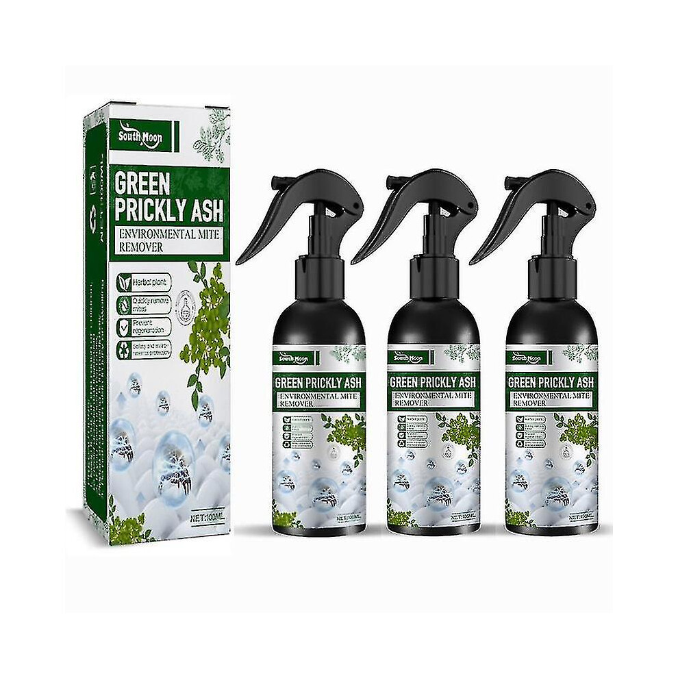 3pcs Bed Bug Dust Mite Killer Natural Spray Treatment For Mattresses, Covers, Carpets Furniture - Fast Extended Protection Pet Kids Safe No Toxins