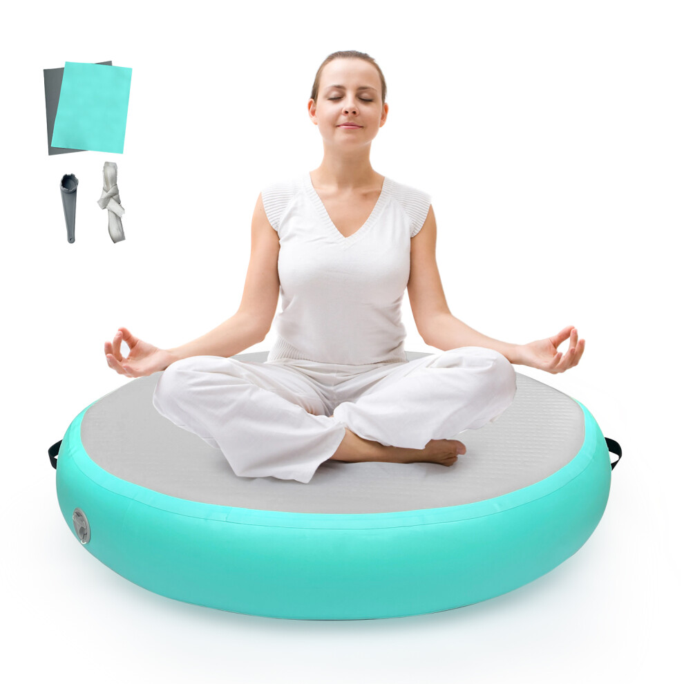 (Green) 1M Gymnastics Inflatable Tumbling Mat 20cm Thick