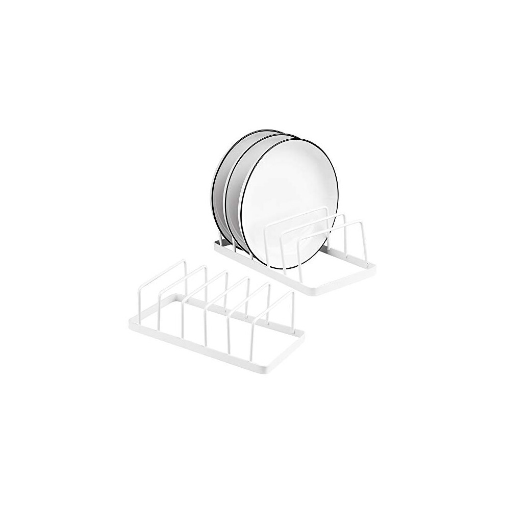 Tomorotec Confezione Da 2 Scolapiatti In Acciaio Legato Supporto Per Coperchio Pentola Da Cucina Supporto Multifunzionale Organizer Per Armadio-image