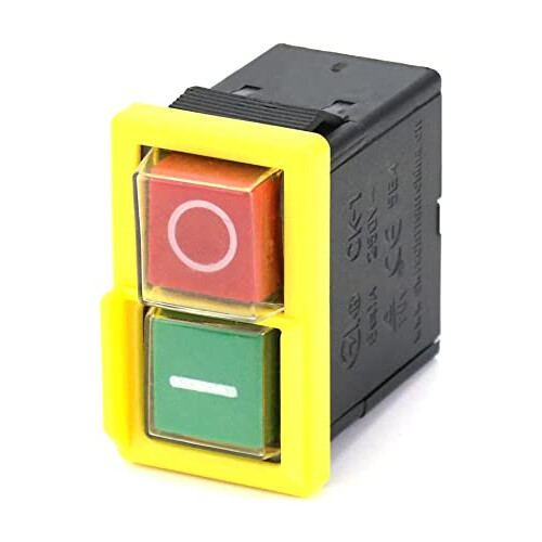 QWORK KJD 6 Universal Replacement Switch 250V 4 A, NVR Switch, Emergency Stop Switch