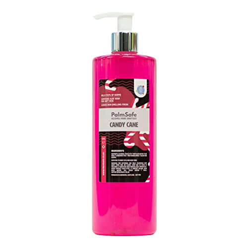 Palm Safe Candy Cane Alcohol Hand Sanitiser 500 ml Pump Bottle