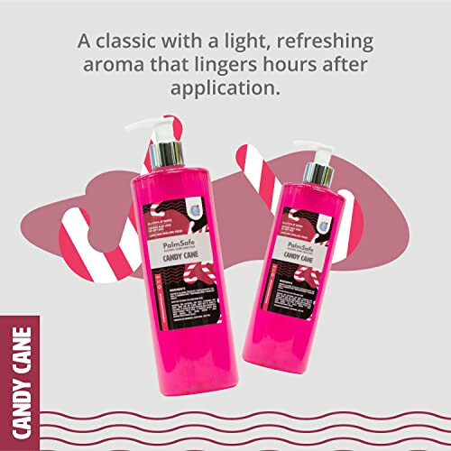 Palm Safe Candy Cane Alcohol Hand Sanitiser 500 ml Pump Bottle 2