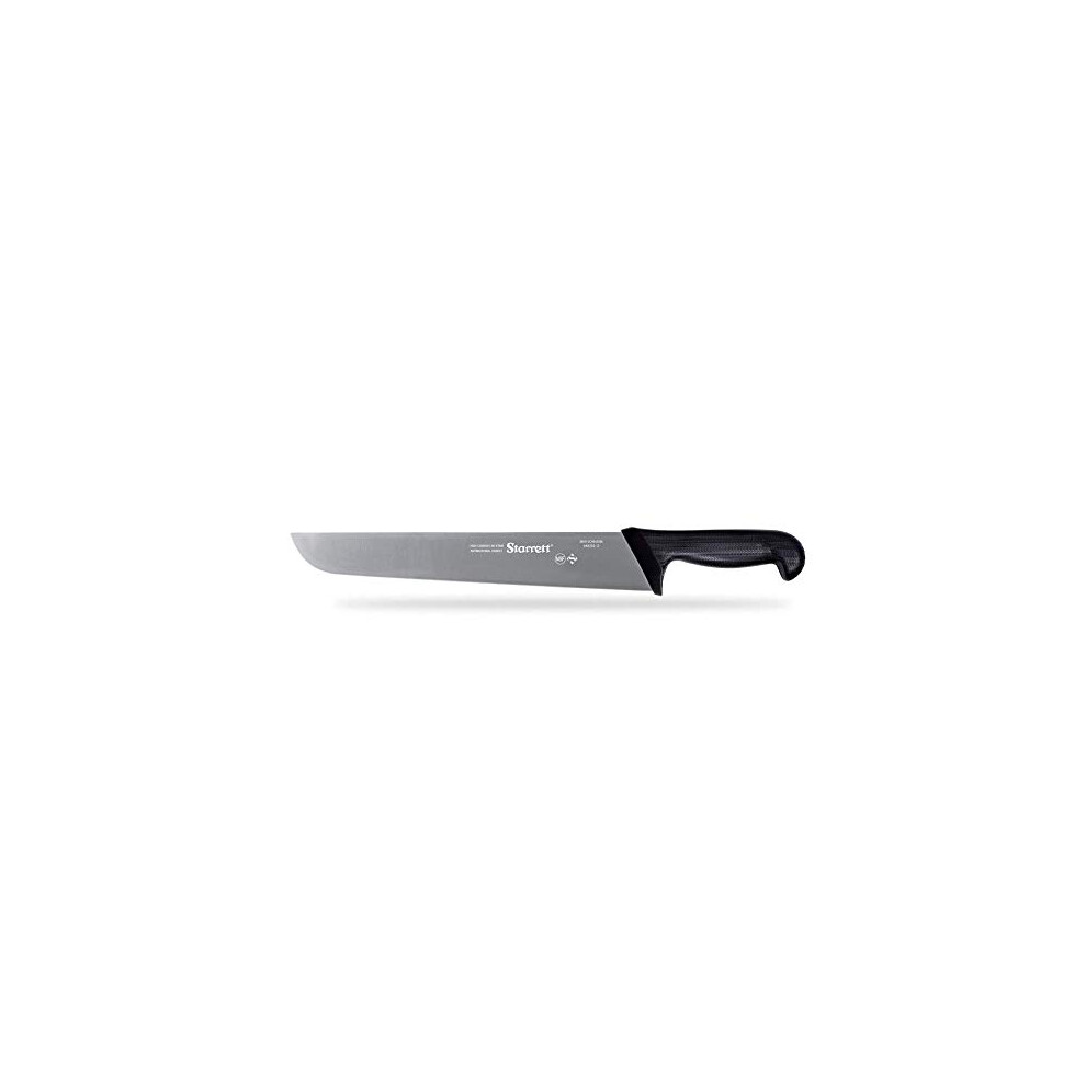 Professional Butchers Knife - BKB203-12 Wide Straight 12 Inch Ultra Sharp Sanitized Steel Blade - Black Handle Kitchen Chef's Knife