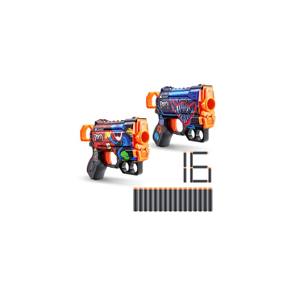 Skins Menace Poppy Playtime Dart Blaster 2 Pack - Jumpscare + Toony, 16 Darts by ZURU